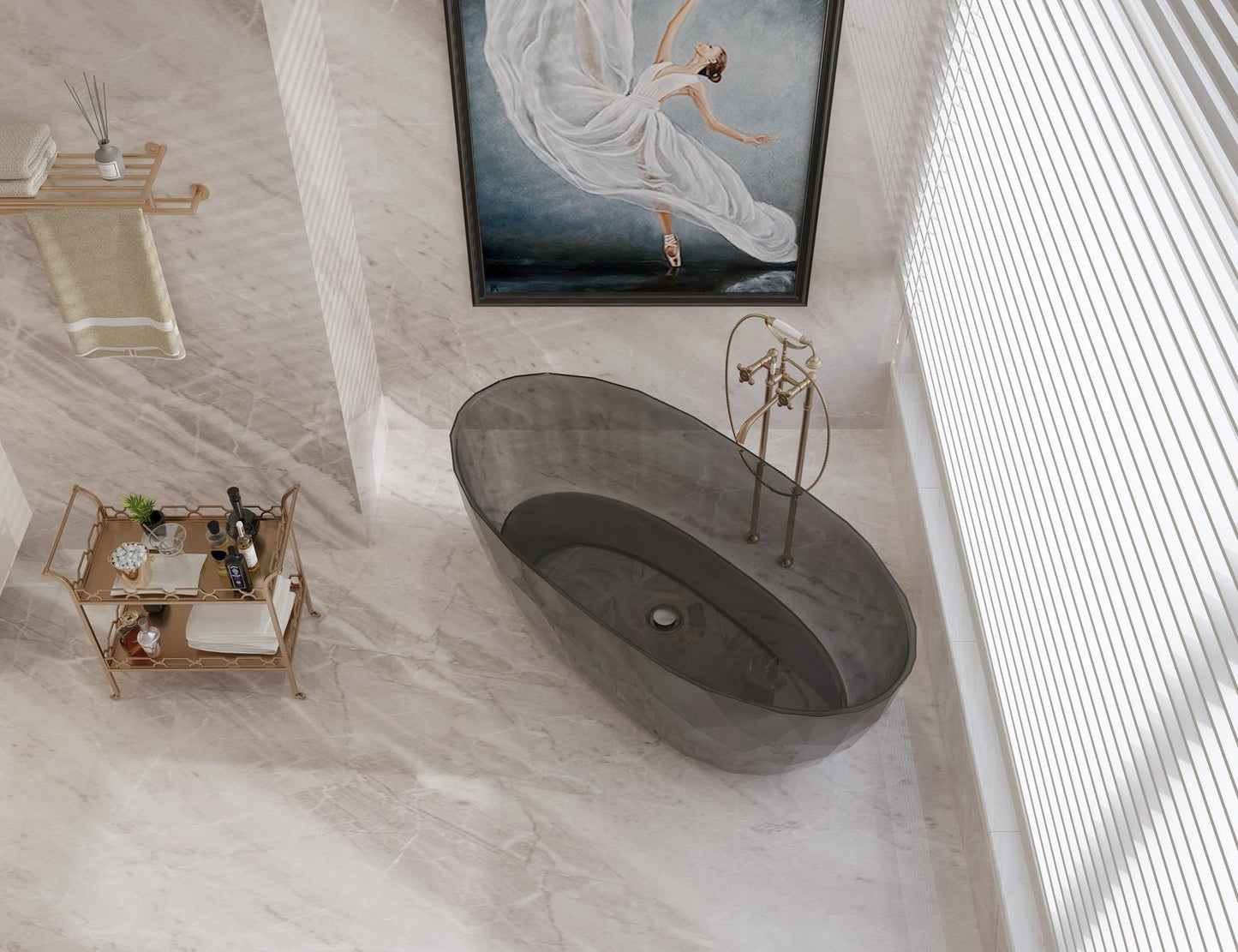 Cada din acril freestanding AquaLux JL1908 www.olivy.ro