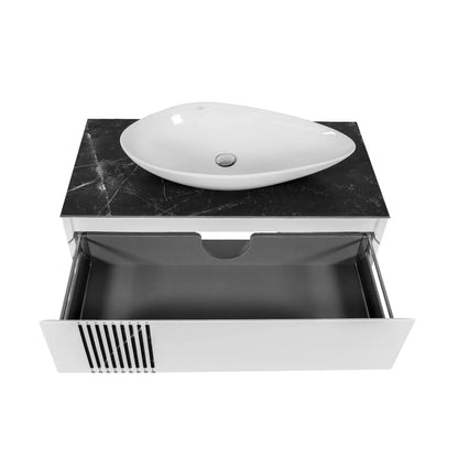 Mobilier de baie suspendat Manhattan , Alb Aqua Rodos