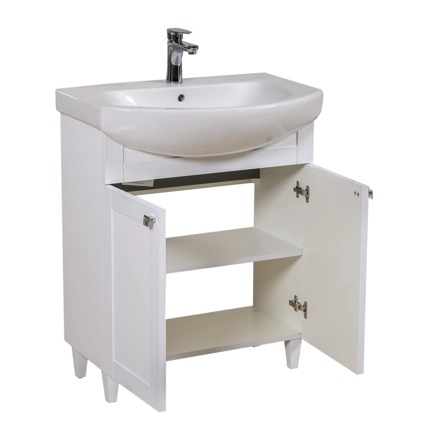 Mobilier de baie pe pardoseală Woodmix, Alb Aqua Rodos