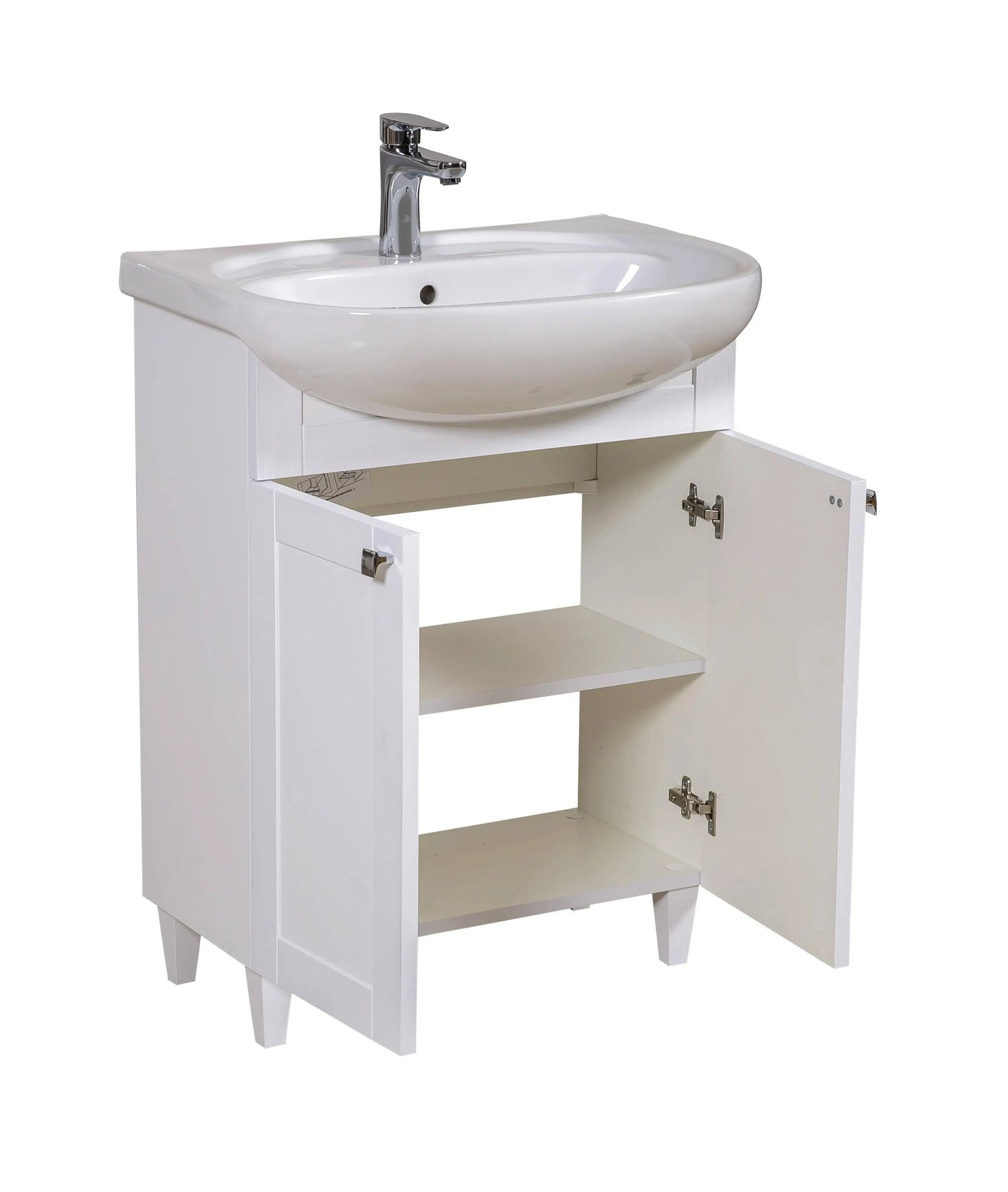 Mobilier de baie pe pardoseală Woodmix, Alb Aqua Rodos