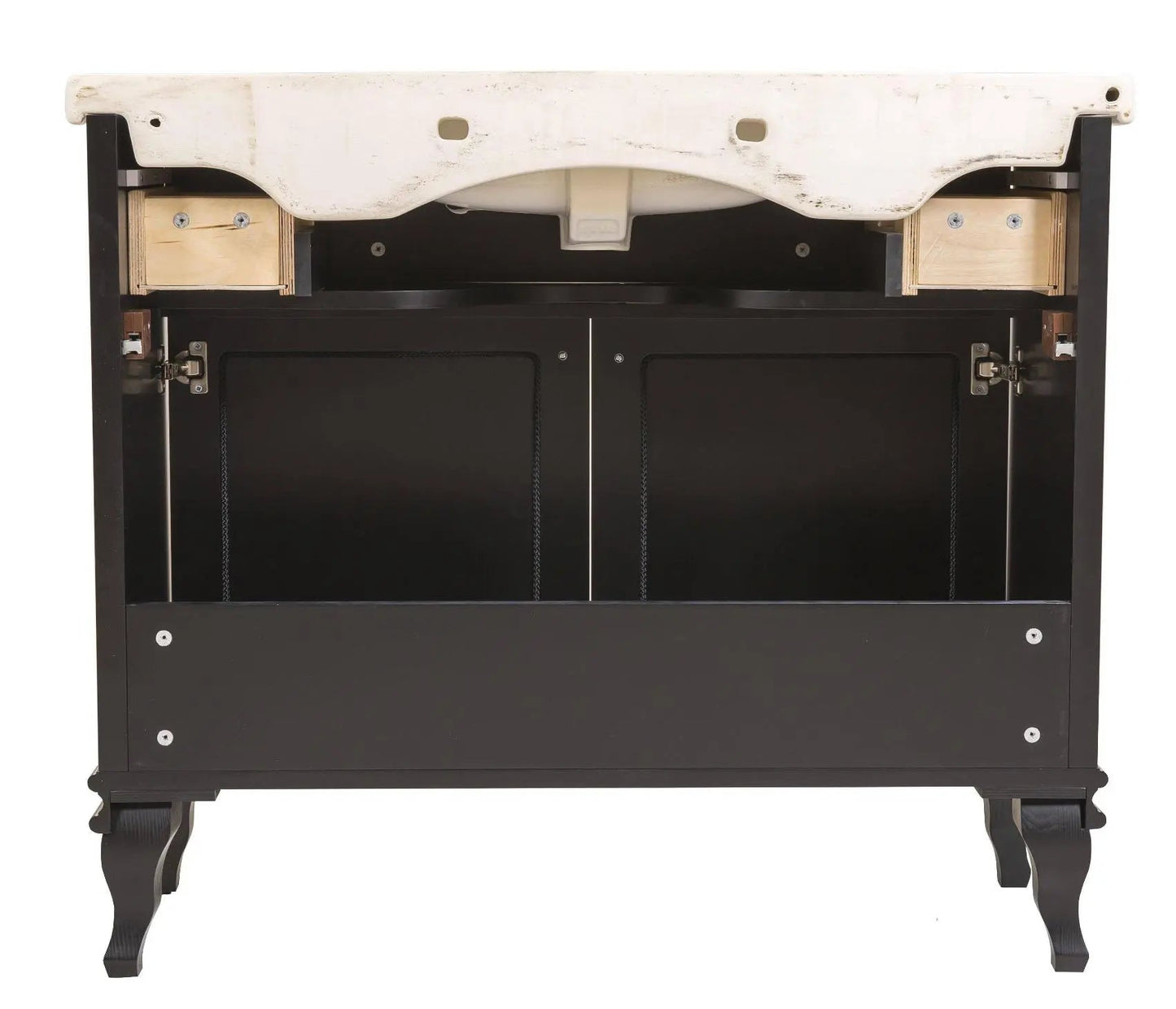 Mobilier de baie pe pardoseală Beatrice negru+crom Aqua Rodos