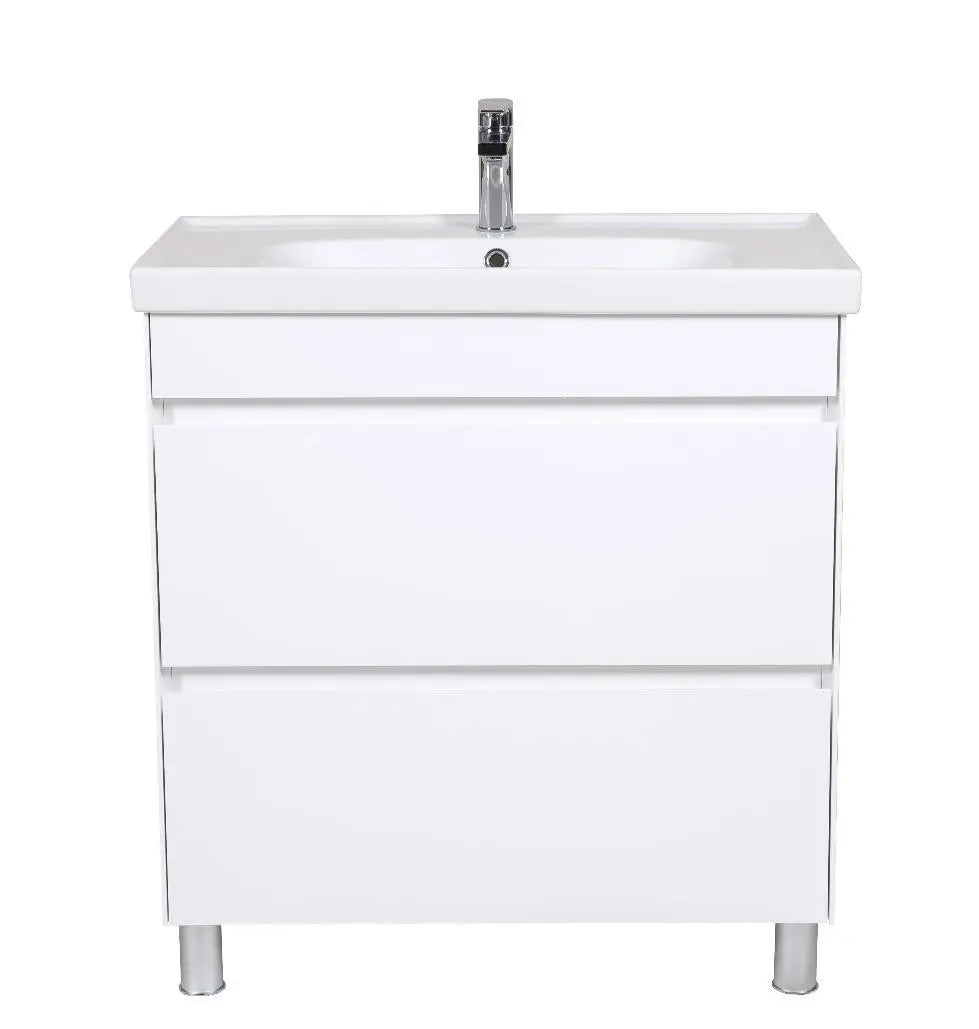 Mobilier de baie pe pardoseală Valencia Alb Aqua Rodos