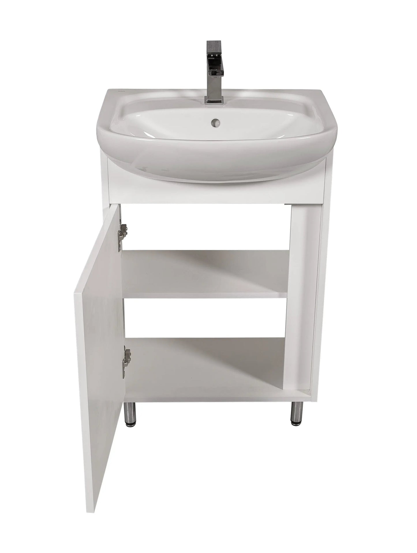 Mobilier de baie pe pardoseală Terra, Alb Aqua Rodos
