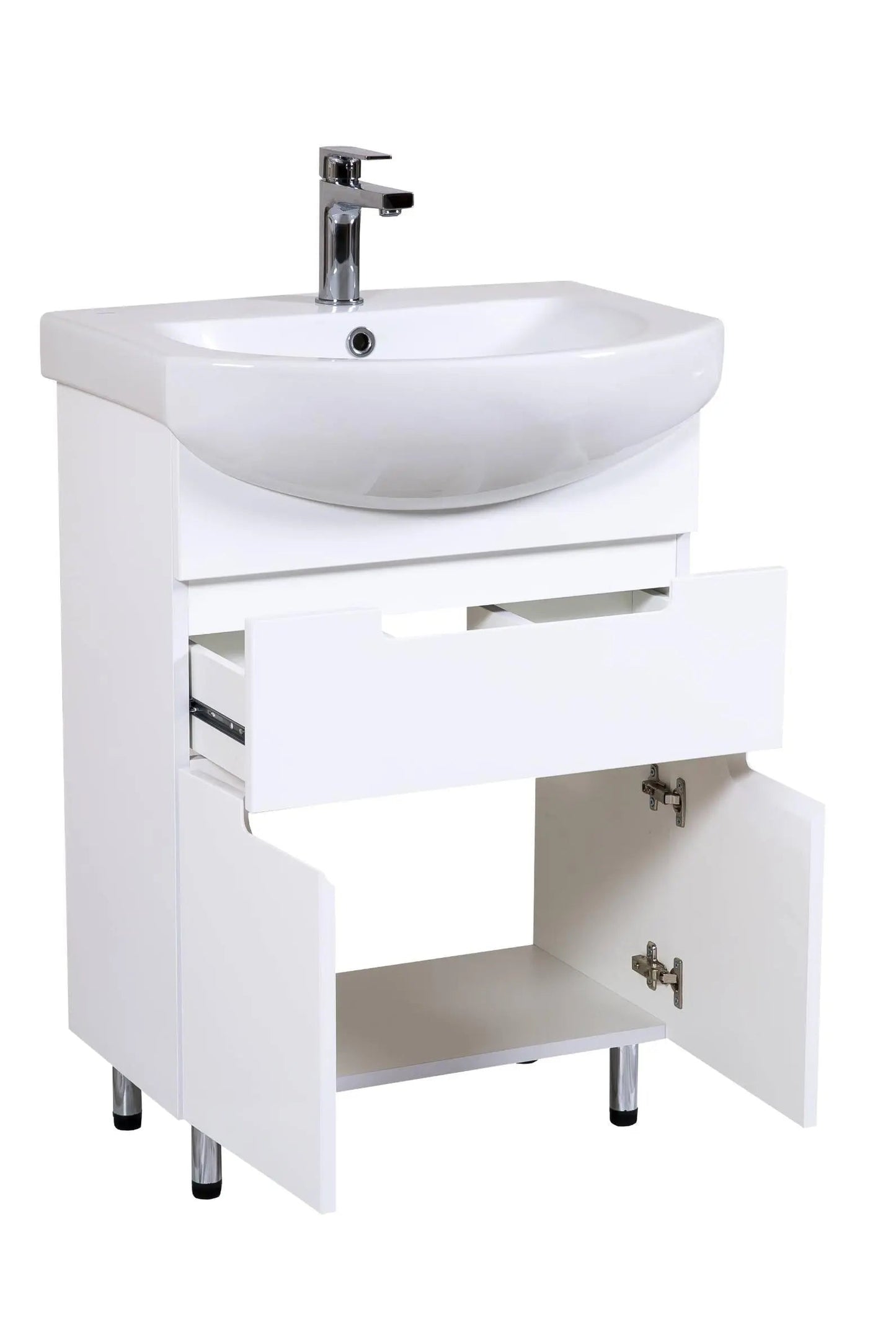 Mobilier de baie pe pardoseală Quadro, Alb Aqua Rodos