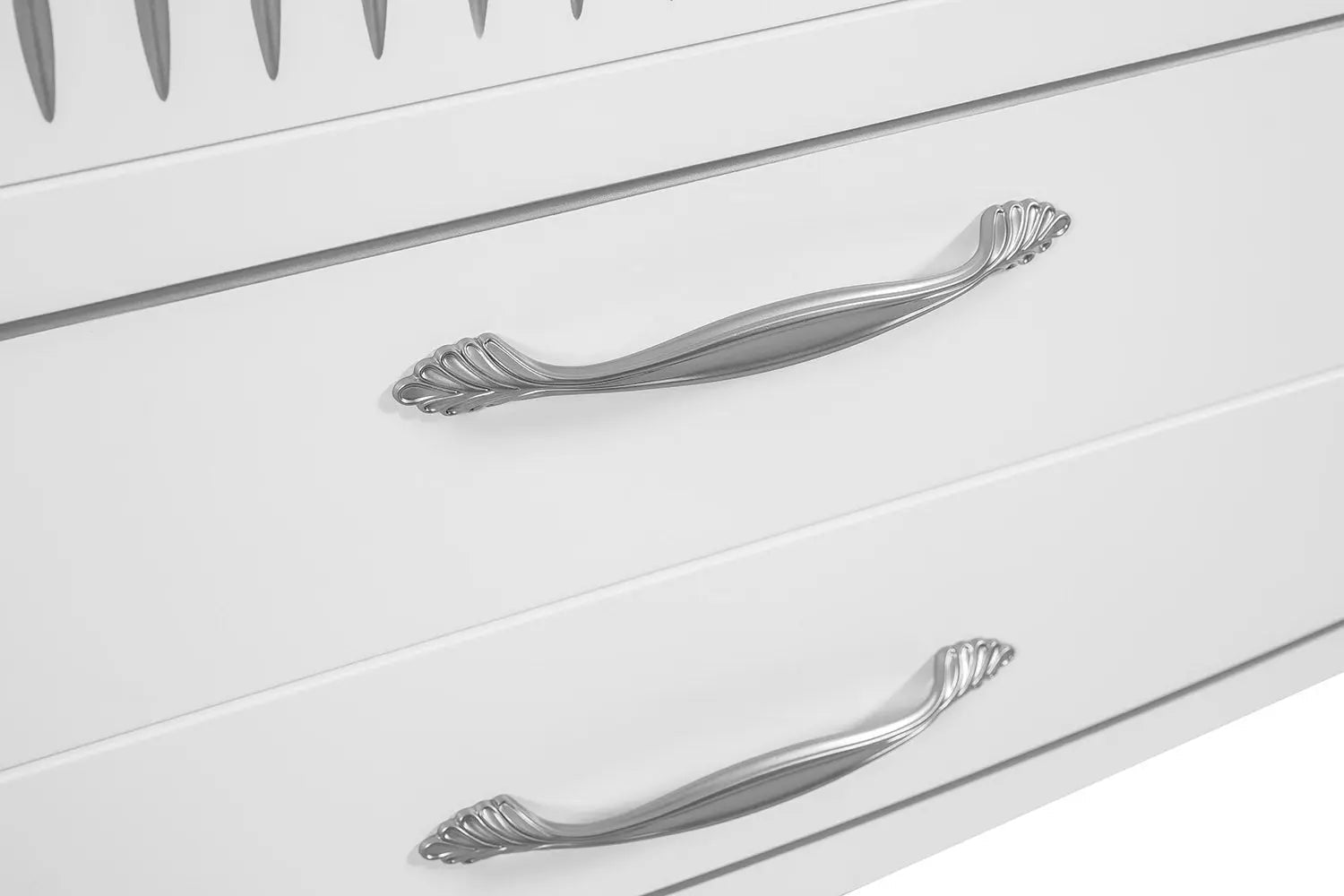 Mobilier de baie pe pardoseală Royal, Alb+argintiu Aqua Rodos