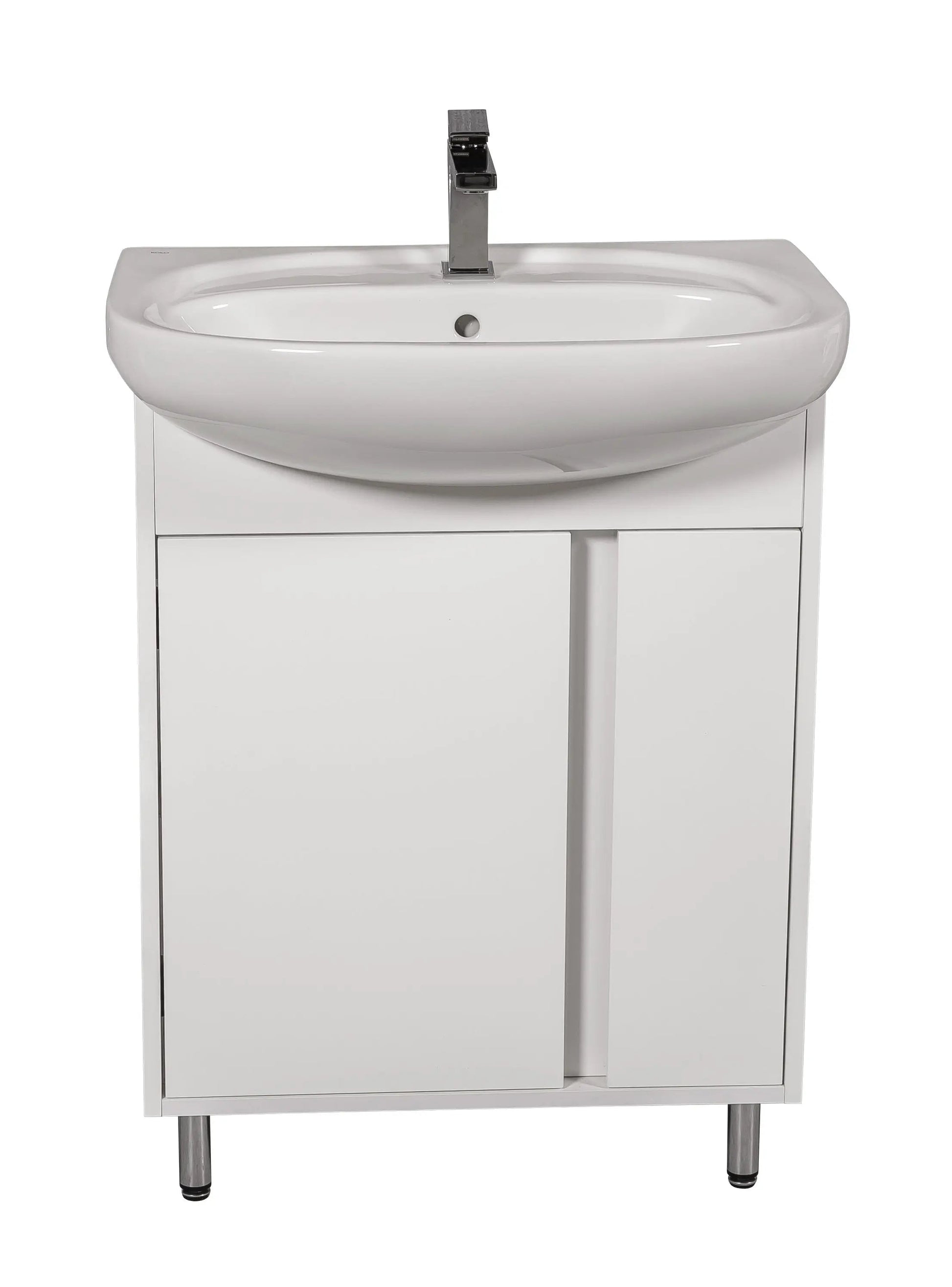 Mobilier de baie pe pardoseală Terra, Alb Aqua Rodos