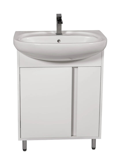 Mobilier de baie pe pardoseală Terra, Alb Aqua Rodos