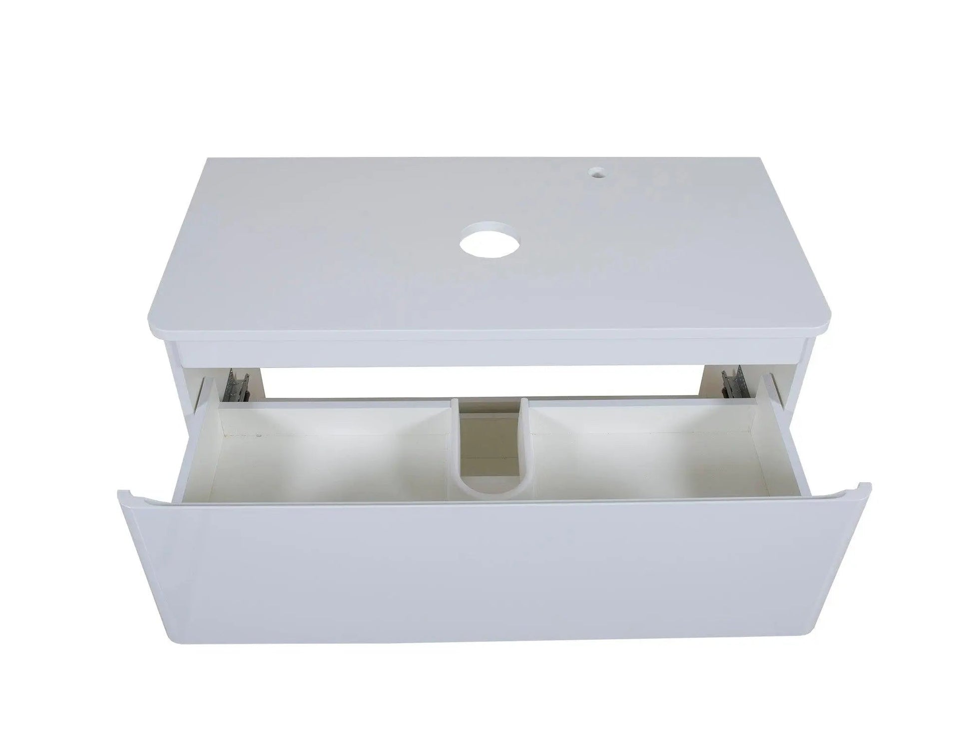 Mobilier de baie suspendat Accent alb, cu blat Aqua Rodos