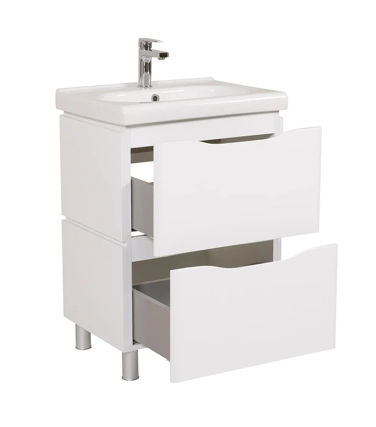 Mobilier de baie pe pardoseală Venice, Alb (City) Aqua Rodos