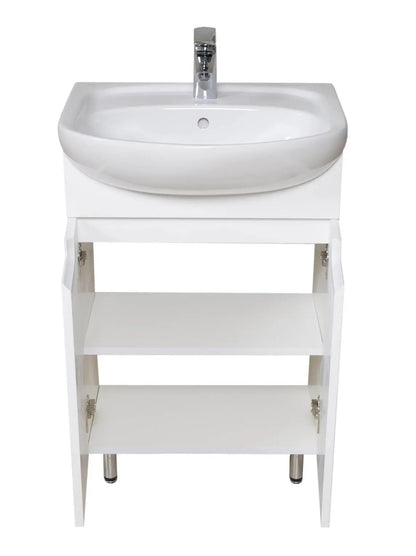 Mobilier de baie pe pardoseală Quadro, Alb Aqua Rodos