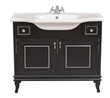 Mobilier de baie pe pardoseală Beatrice negru+crom Aqua Rodos