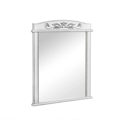Mobilier de baie pe pardoseală Mikella, Alb+Crom Aqua Rodos