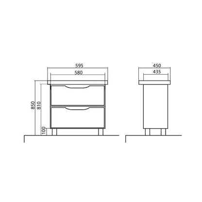 Mobilier de baie pe pardoseală Venice, Alb+Wenge (City) Aqua Rodos
