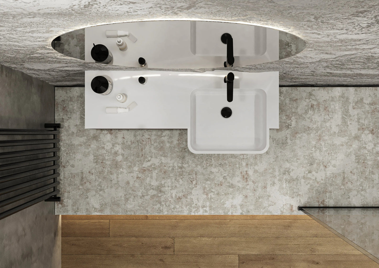 Waschbecken Fontana R – Miraggio, matt weiß