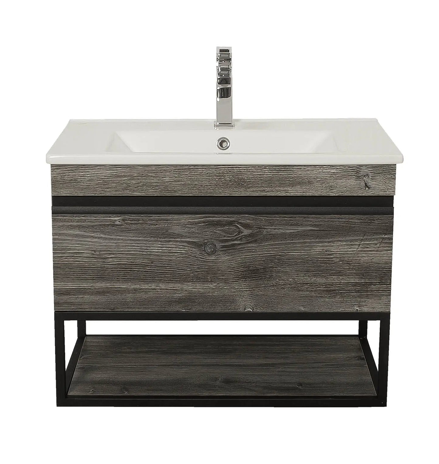 Mobilier de baie suspendat Loft Iron, Oak moras Aqua Rodos