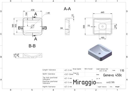 Aufsatzwaschbecken Geneva – Miraggio