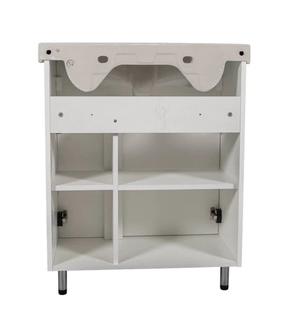 Mobilier de baie pe pardoseală Terra, Alb Aqua Rodos