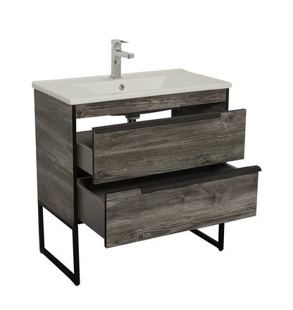 Mobilier baie suspendat  Neo Loft, Oak moras Aqua Rodos
