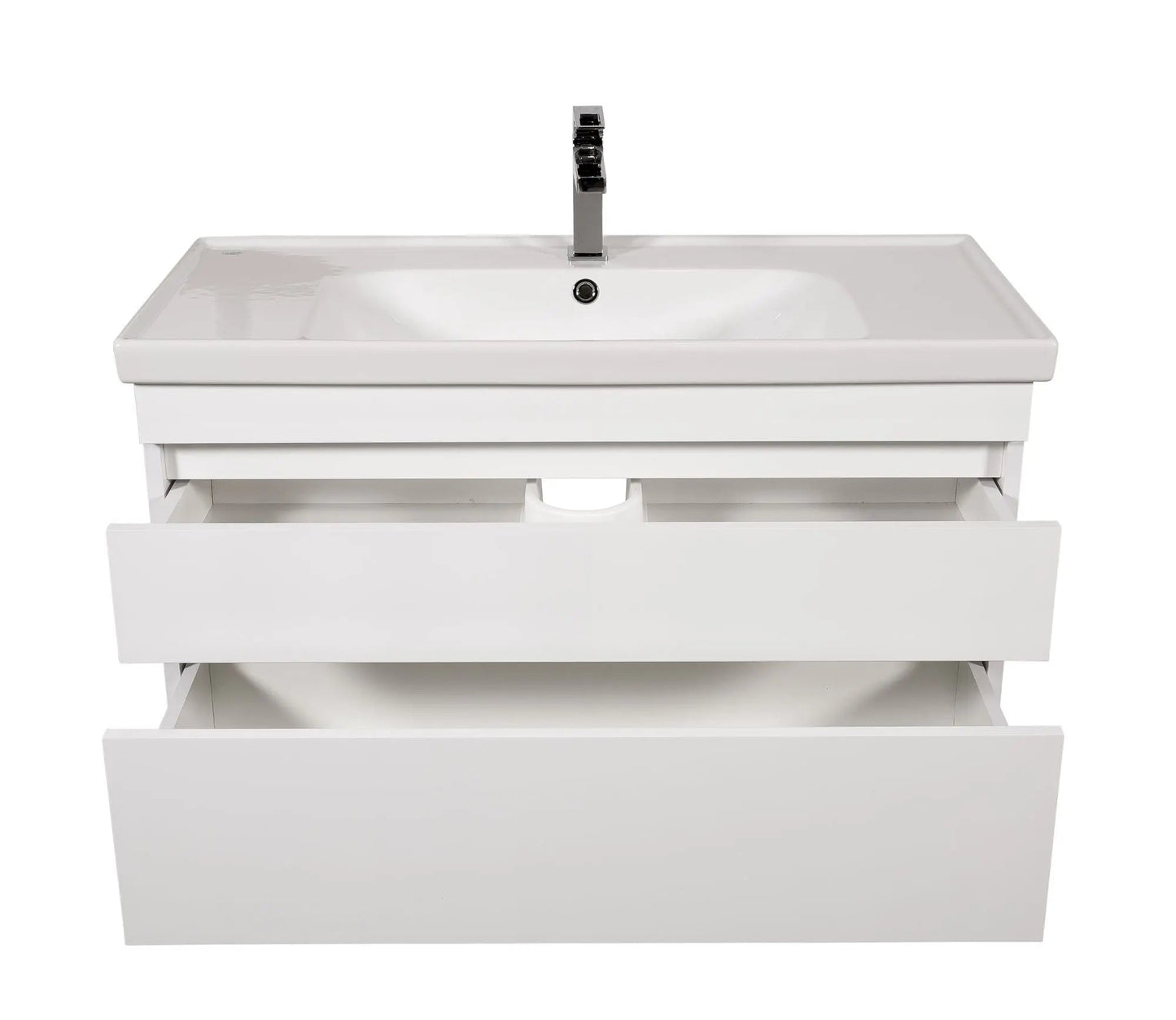 Mobilier de baie suspendat Vintage, Alb lucios Aqua Rodos