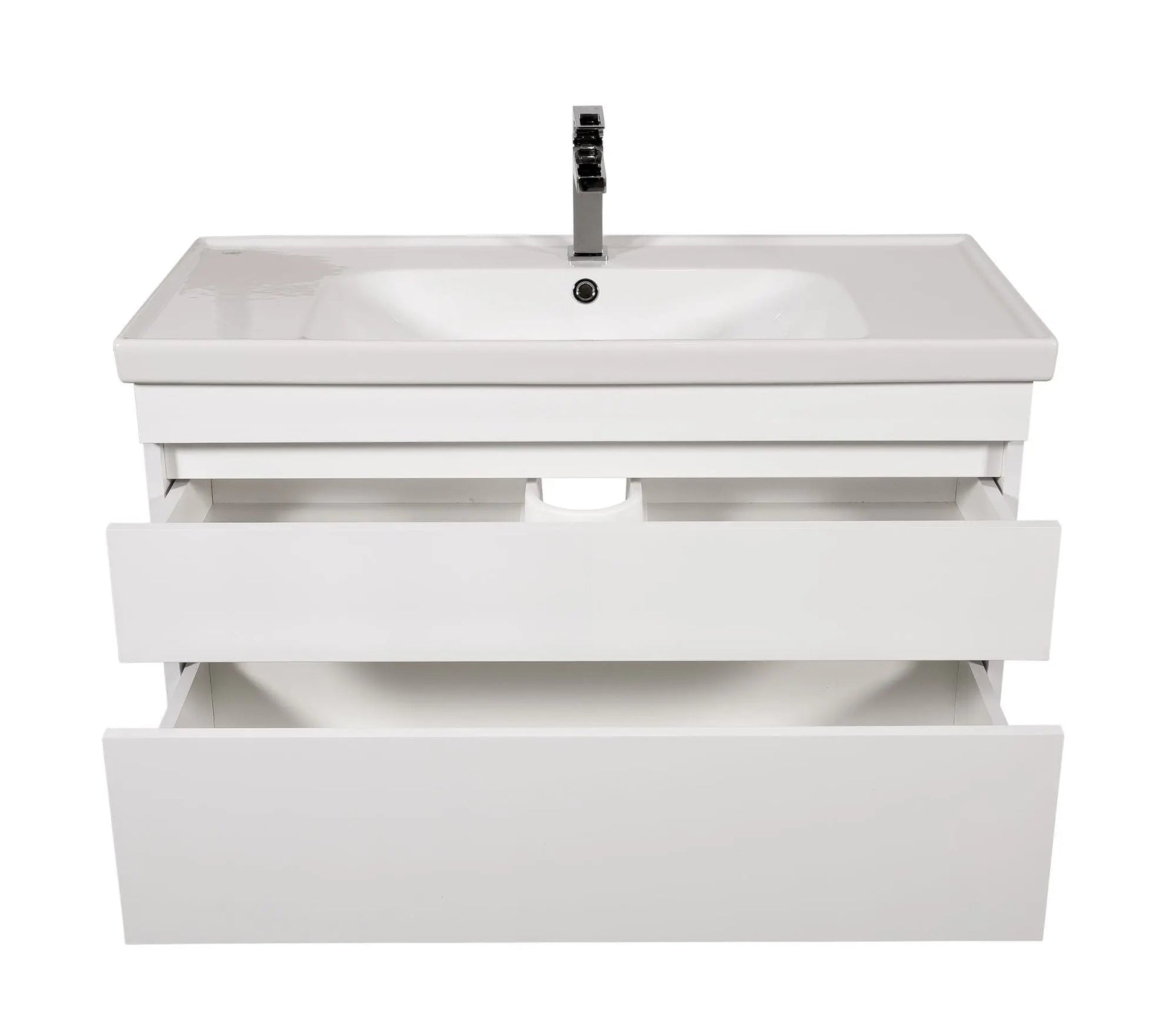 Mobilier de baie suspendat Vintage, Alb lucios Aqua Rodos