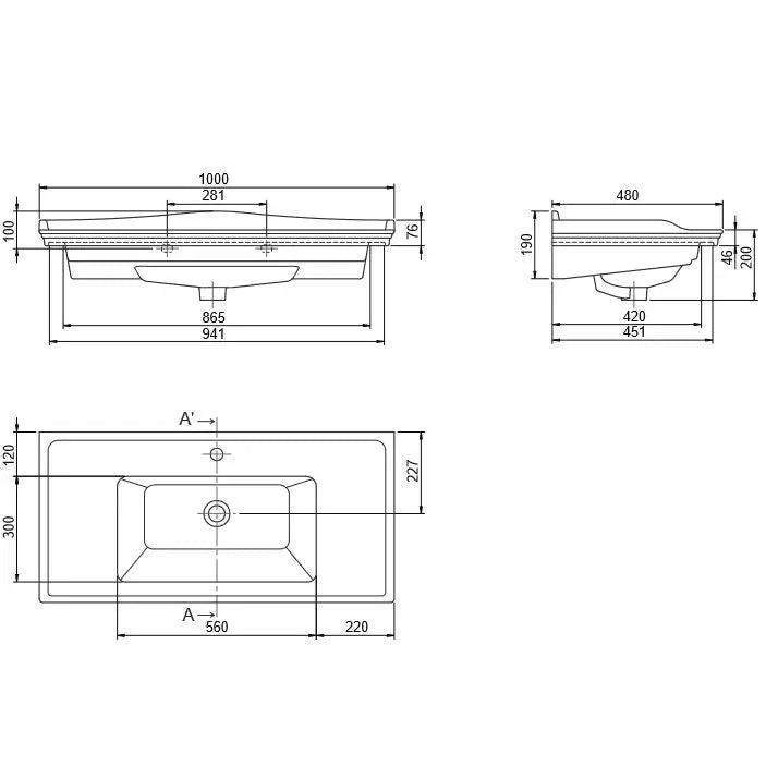 Mobilier de baie pe pardoseală Royal, Alb+argintiu Aqua Rodos