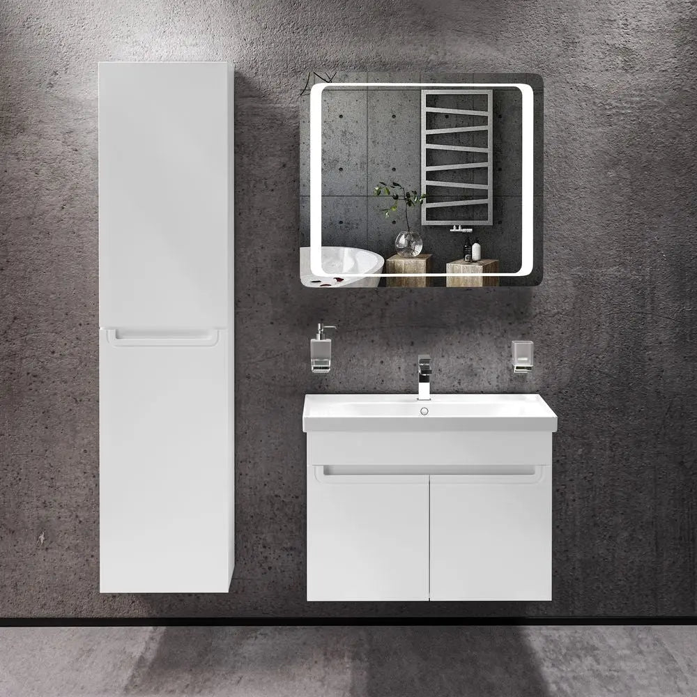 Mobilier de baie suspendat Omega, Alb Aqua Rodos