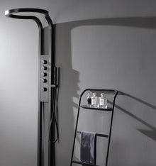Duschpaneel Black Round – Modernes Design mit Wasserfall-Dusche und Multifunktionssystem