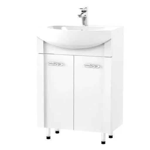Mobilier de baie pe pardoseală Anita, Alb Aqua Rodos