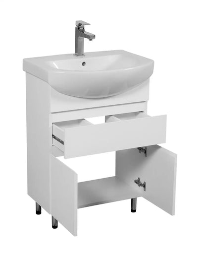 Mobilier de baie pe pardoseală Sity, Alb Aqua Rodos