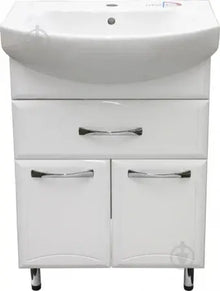 Mobilier de baie pe pardoseală cu sertar Decor, Alb Aqua Rodos