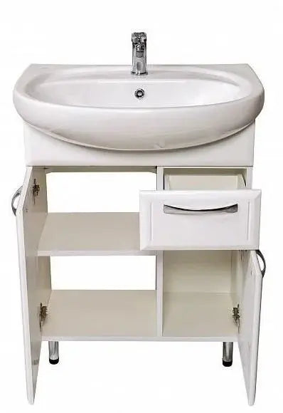 Mobilier de baie pe pardoseală cu sertar Decor, Alb Aqua Rodos