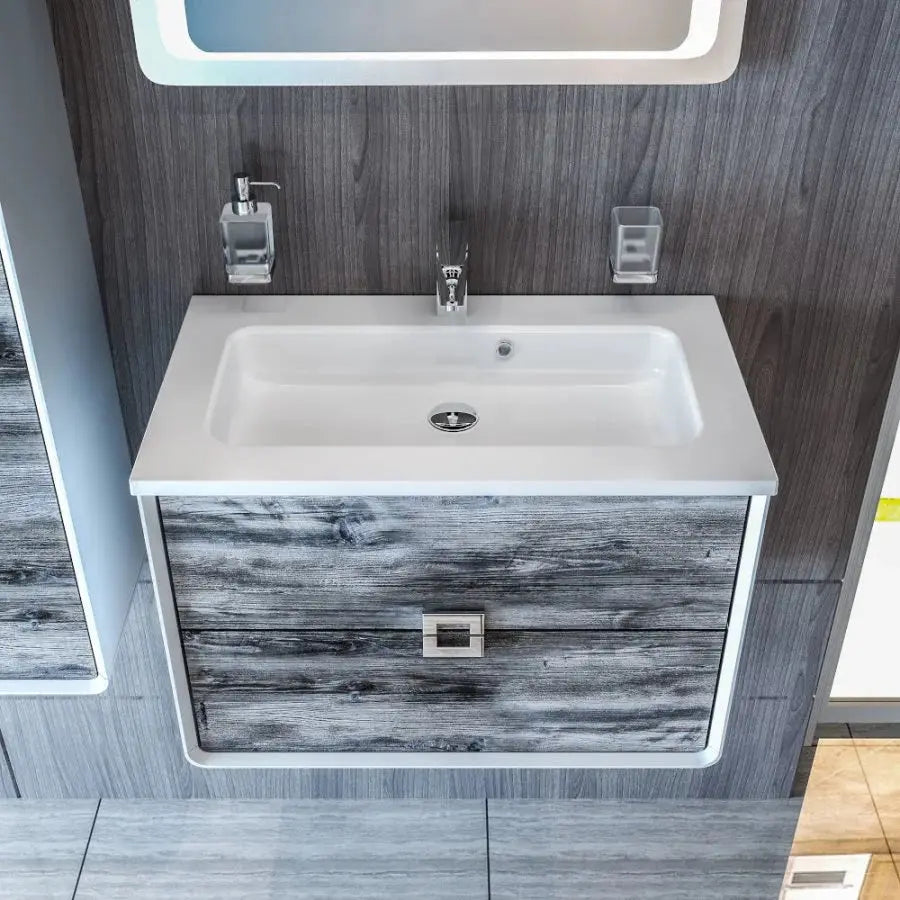 Mobilier de baie suspendat Aurika, Oak Aqua Rodos
