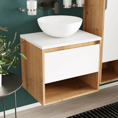 Mobilier de baie suspendat Edda Sevilya,cu blat Aqua Rodos