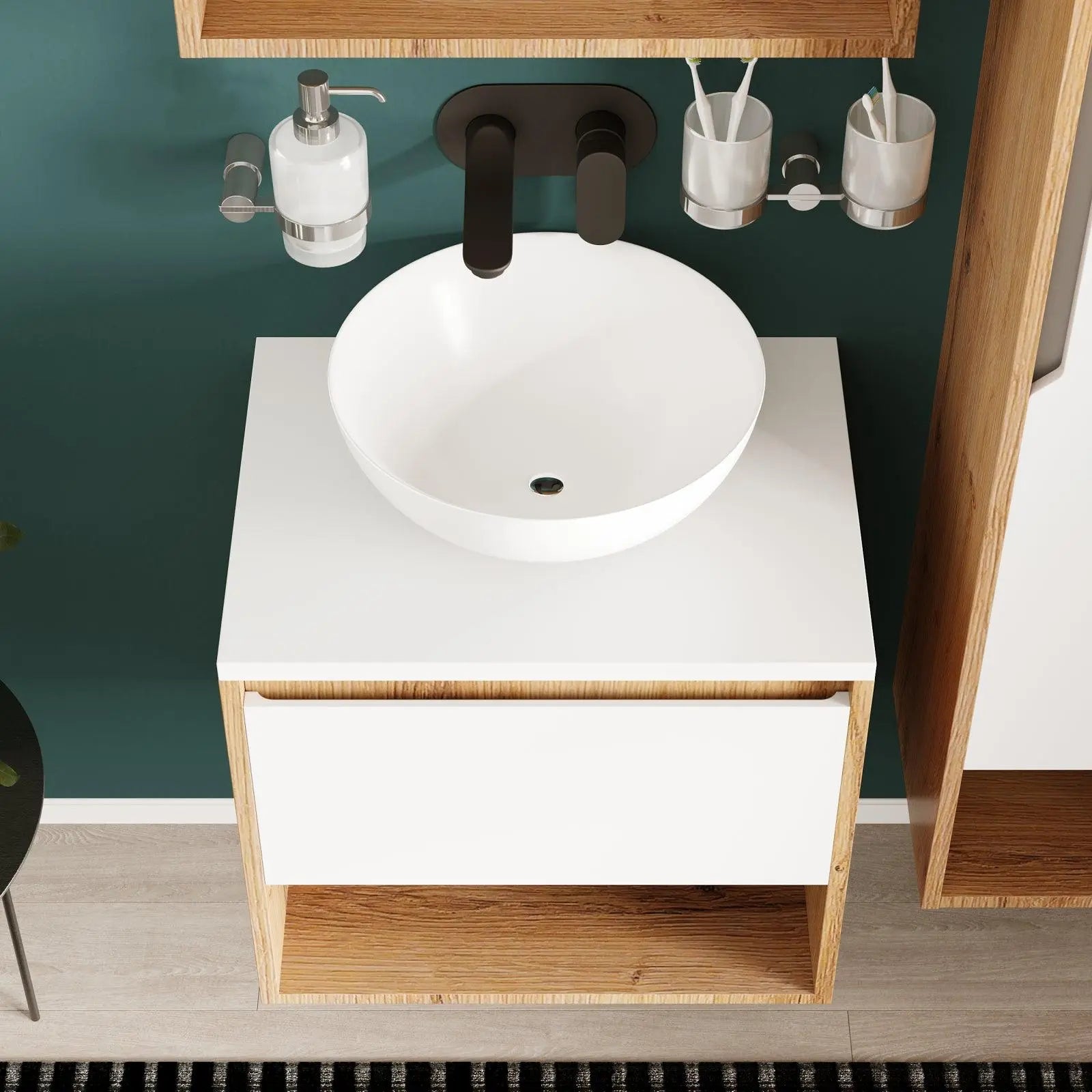 Mobilier de baie suspendat Edda Sevilya,cu blat Aqua Rodos