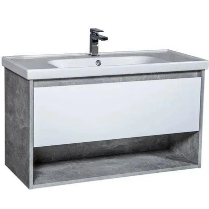 Mobilier de baie suspendat Edda, Beton Aqua Rodos