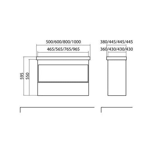 Mobilier de baie suspendat Edda, Sevilya Aqua Rodos
