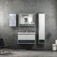 Mobilier de baie suspendat Edda, Beton Aqua Rodos