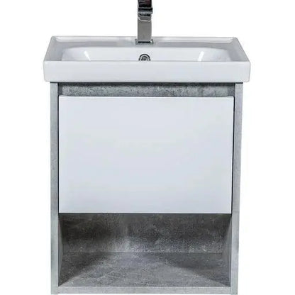 Mobilier de baie suspendat Edda, Beton Aqua Rodos