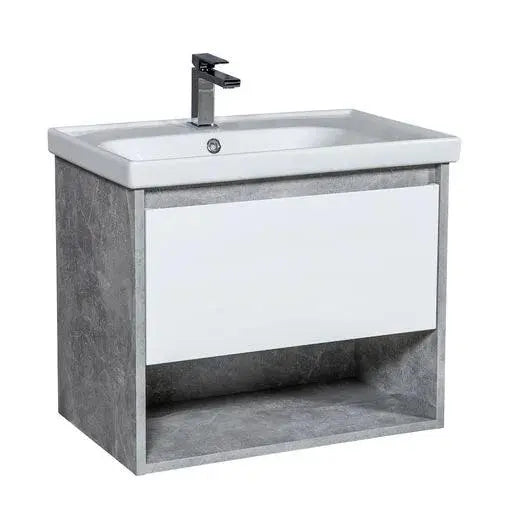 Mobilier de baie suspendat Edda, Beton Aqua Rodos