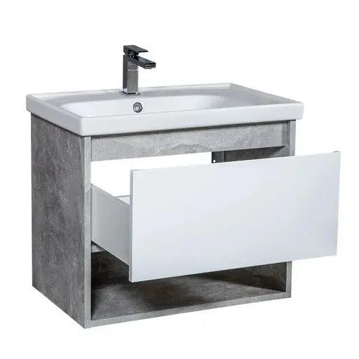 Mobilier de baie suspendat Edda, Beton Aqua Rodos