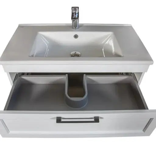 Mobilier de baie suspedat Inari, Alb Aqua Rodos