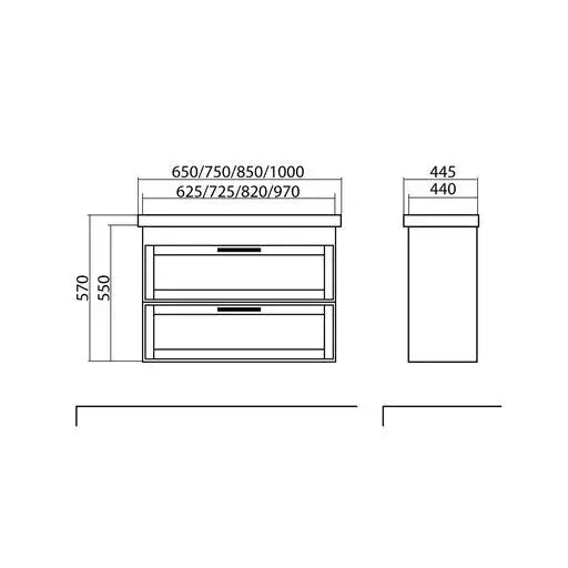 Mobilier de baie suspedat Inari, Alb Aqua Rodos
