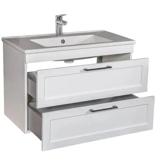 Mobilier de baie suspedat Inari, Alb Aqua Rodos