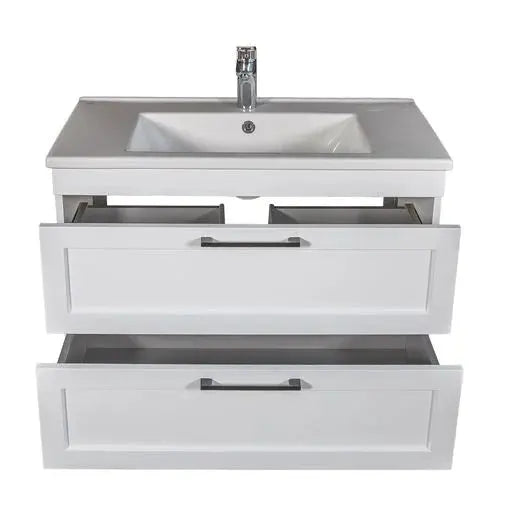 Mobilier de baie suspedat Inari, Alb Aqua Rodos