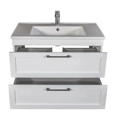 Mobilier de baie suspedat Inari, Alb Aqua Rodos
