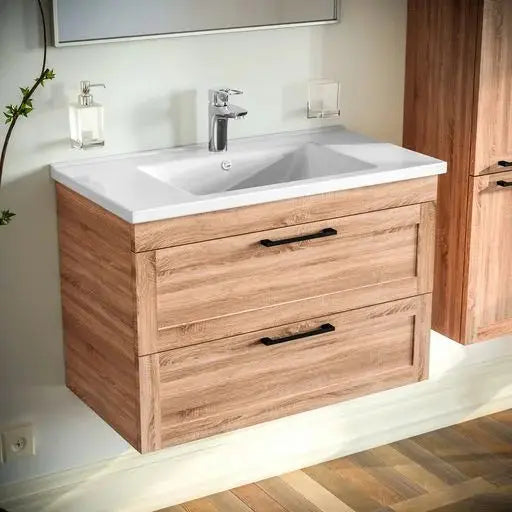 Mobilier de baie suspedat Inari, Oak Nebraska Aqua Rodos