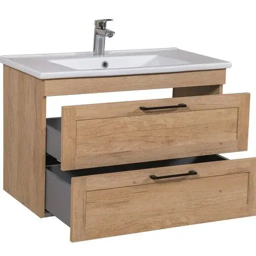Mobilier de baie suspedat Inari, Oak Nebraska Aqua Rodos