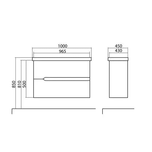 Mobilier de baie suspendat Sydney, Seville Aqua Rodos