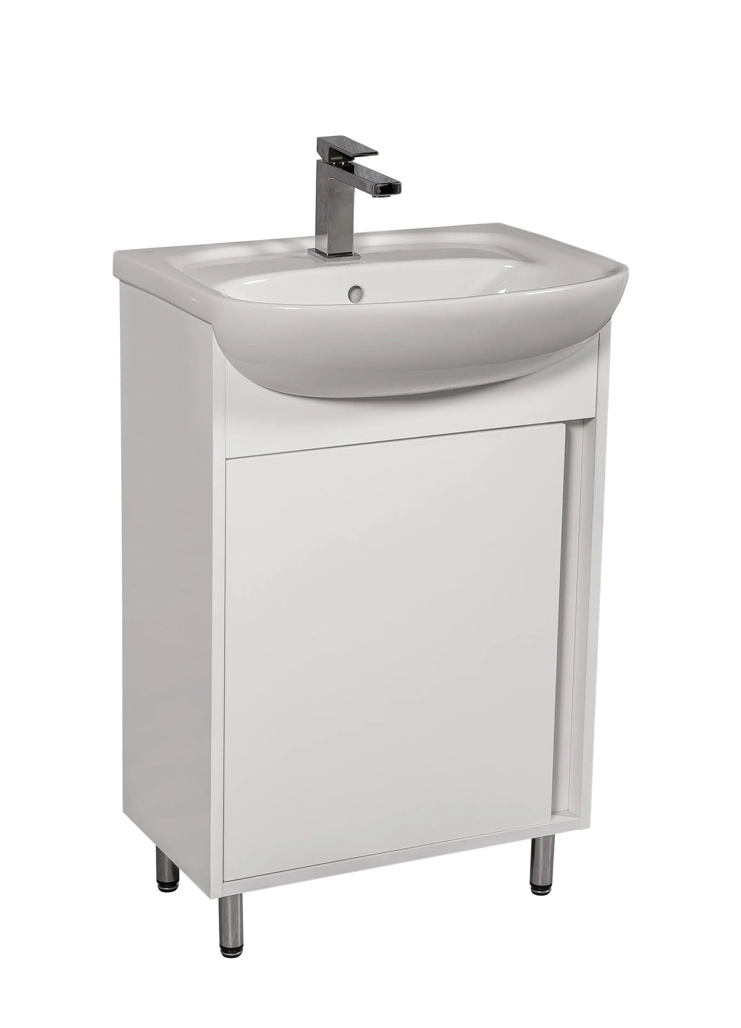 Mobilier de baie pe pardoseală Terra, Alb Aqua Rodos
