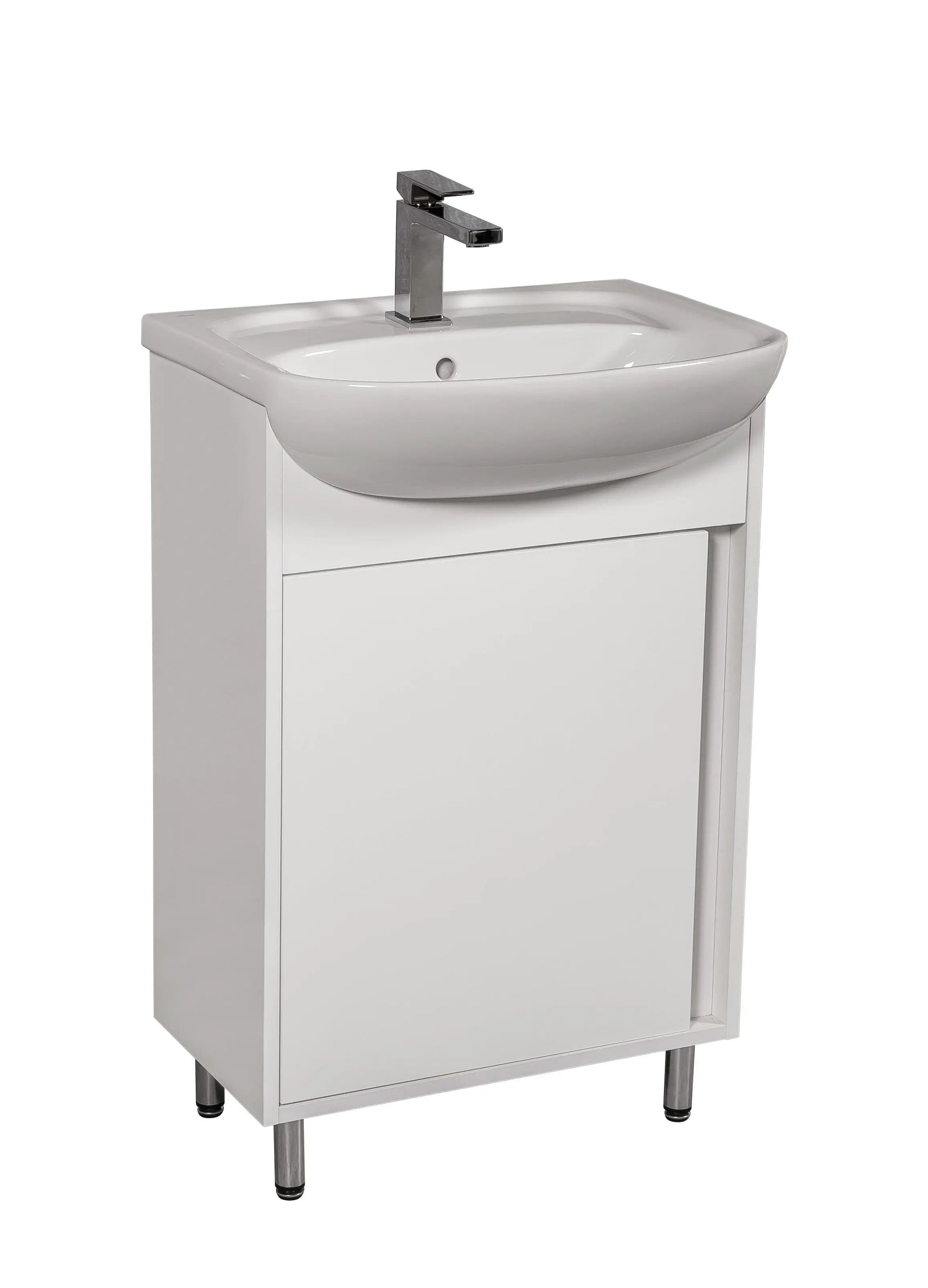 Mobilier de baie pe pardoseală Terra, Alb Aqua Rodos